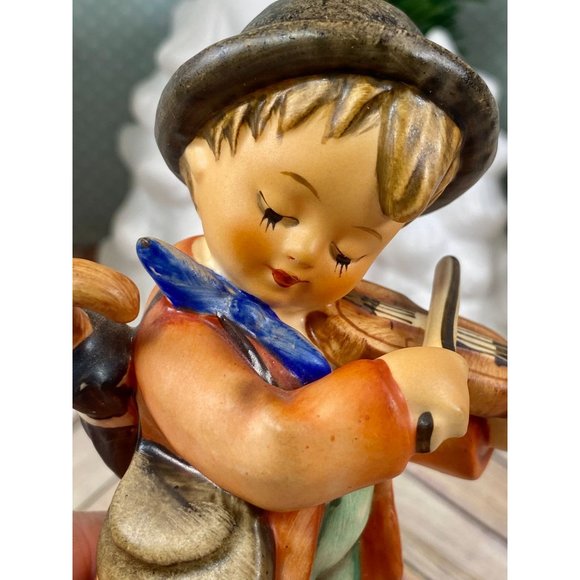 Hummel Puppy Love #1, 5.5" tall, Boy playing violin w dog, TMK-5, Perfect - Picture 3 of 16